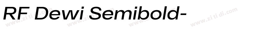 RF Dewi Semibold字体转换